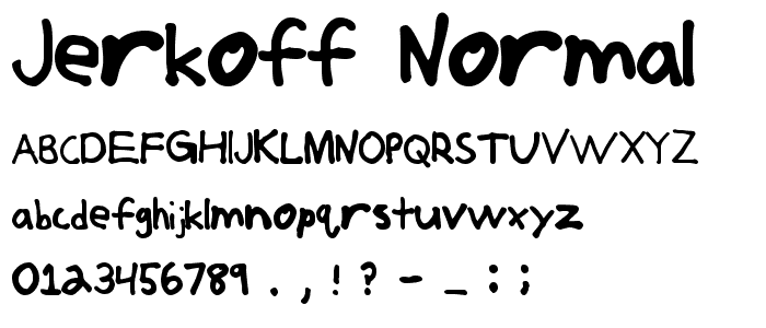 Jerkoff Normal font